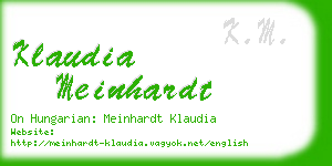 klaudia meinhardt business card